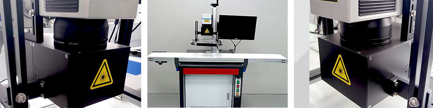 大机柜视觉XY光纤激光打标机系统示意图